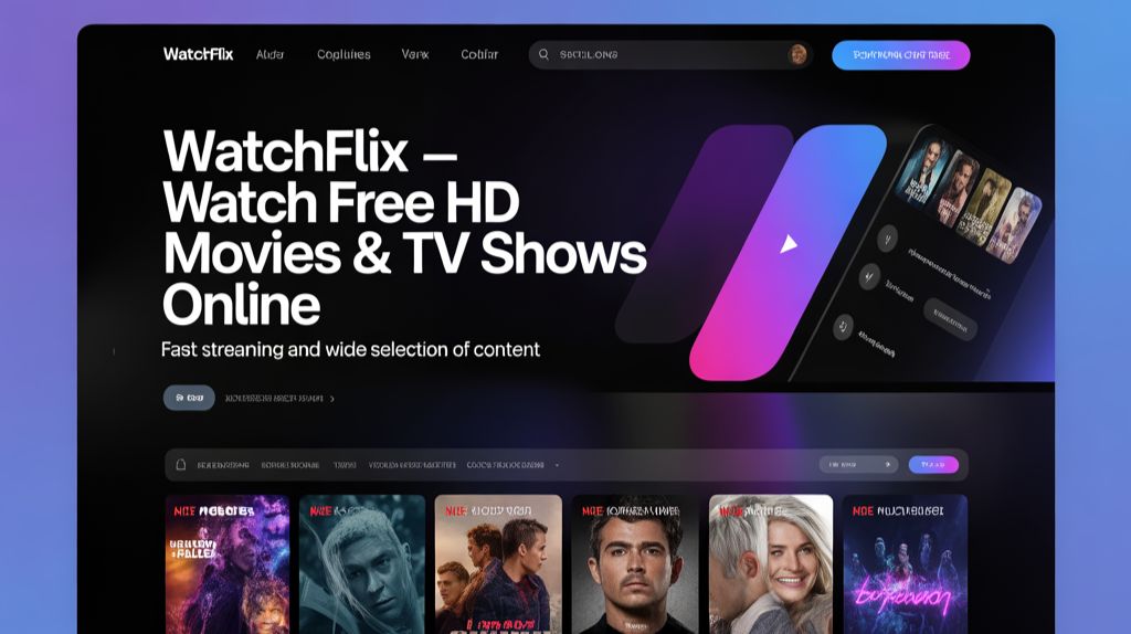 Watchflix watching movies and TV series banner